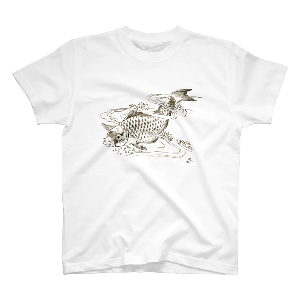 PD selectionのPoisson dans une vague.：波の中の魚。(b14506646) スタンダードTシャツ