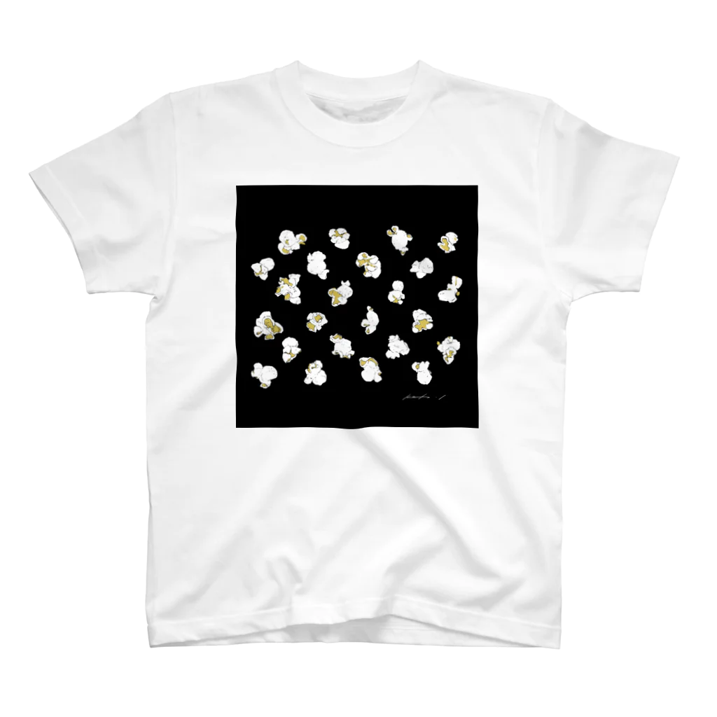 IKEYAのpopcorn pack_black スタンダードTシャツ