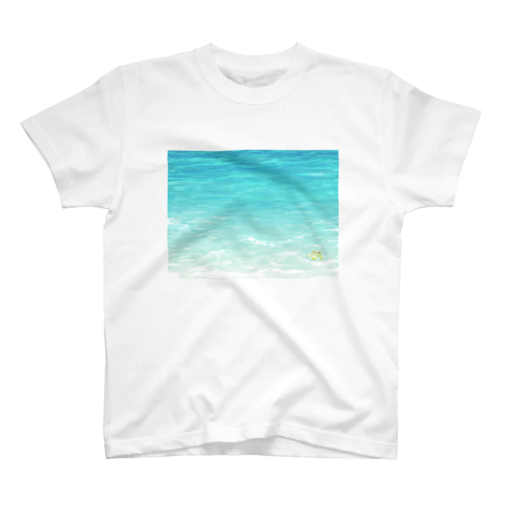 しろくろショップのだいふくかえる🟢浅瀬でちゃぷちゃぷ スタンダードTシャツ