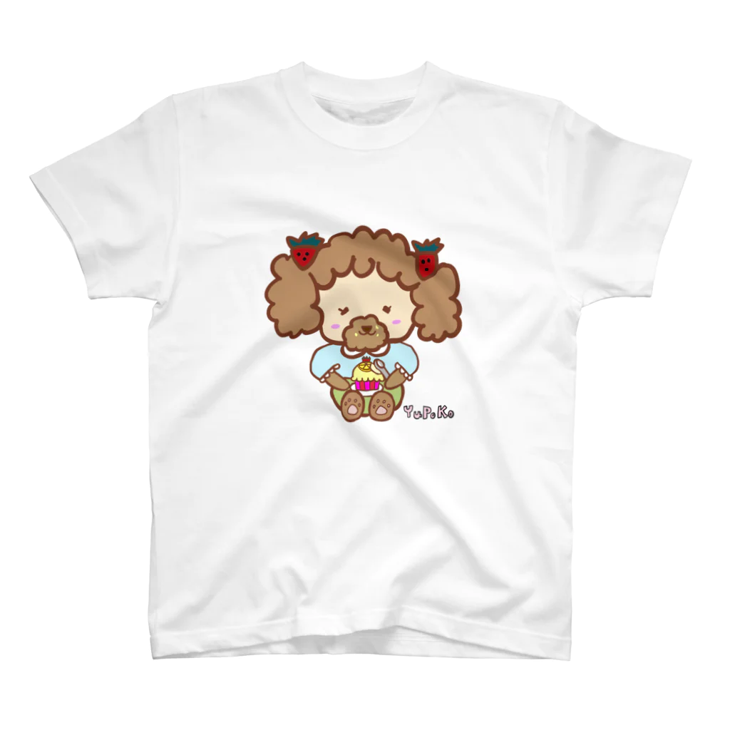 Yu♡Po♡Ko(ユポコ)のスイーツ大好きイチゴちゃん スタンダードTシャツ