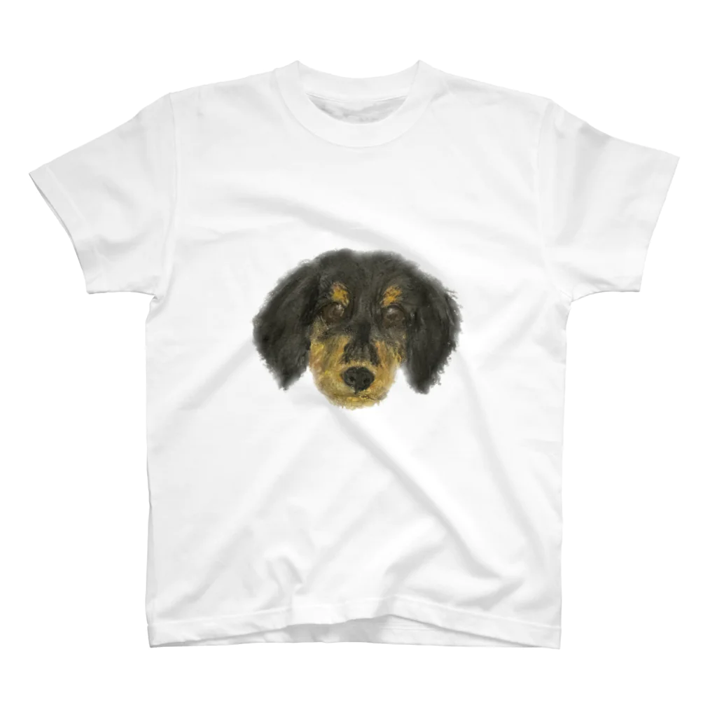 日なたの窓のうちの犬 スタンダードTシャツ