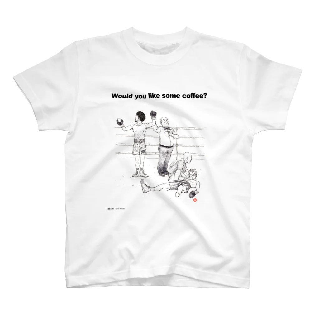 たぐち珈琲豆店 ノベルティ事業部のWould you like some coffee?_02 スタンダードTシャツ