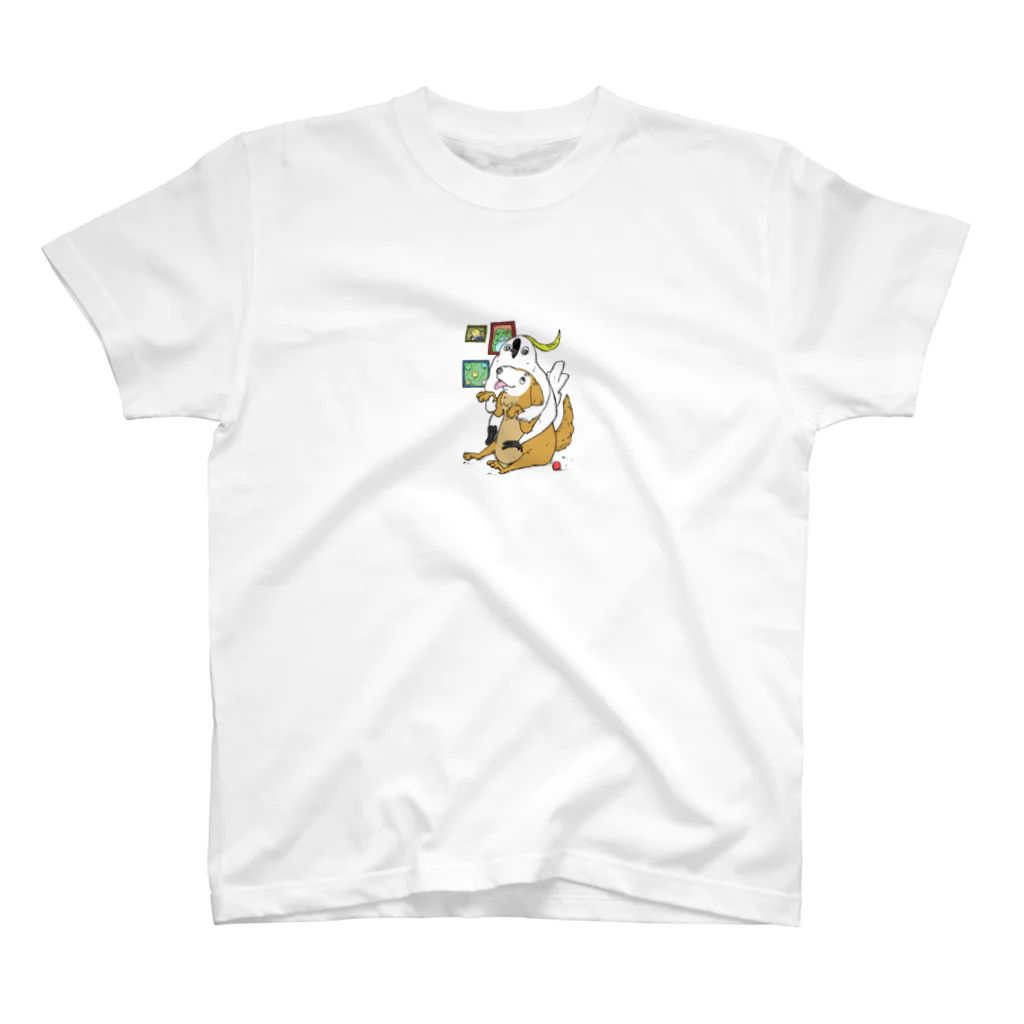 ゴールデンレトリバーわんちゃん犬のキバタンとゴールデンレトリバー Regular Fit T-Shirt