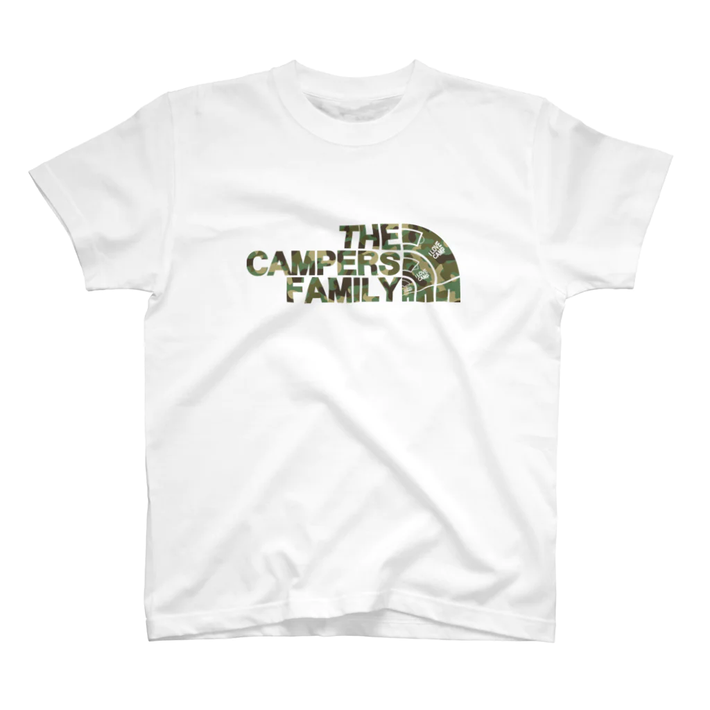 Too fool campers Shop!のCAMPERS FAMILY02(GNCAMO) Regular Fit T-Shirt