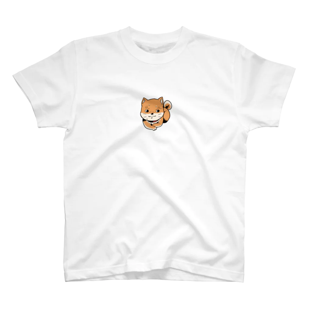 山口さぷり SUZURI店の目そらし柴犬 スタンダードTシャツ