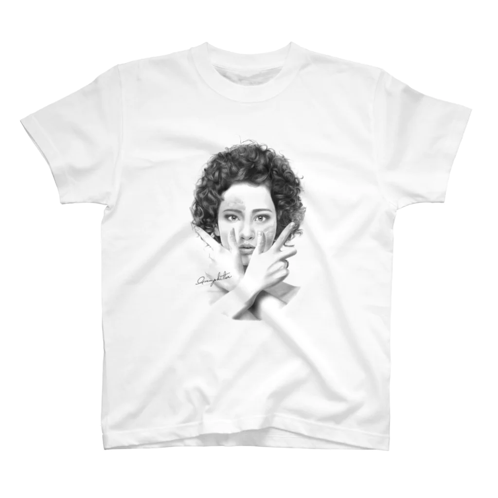 Graphiter〈グラファイター〉のCross Afro Girl スタンダードTシャツ