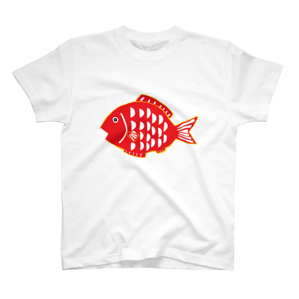 nicomaru111の赤い魚 スタンダードTシャツ