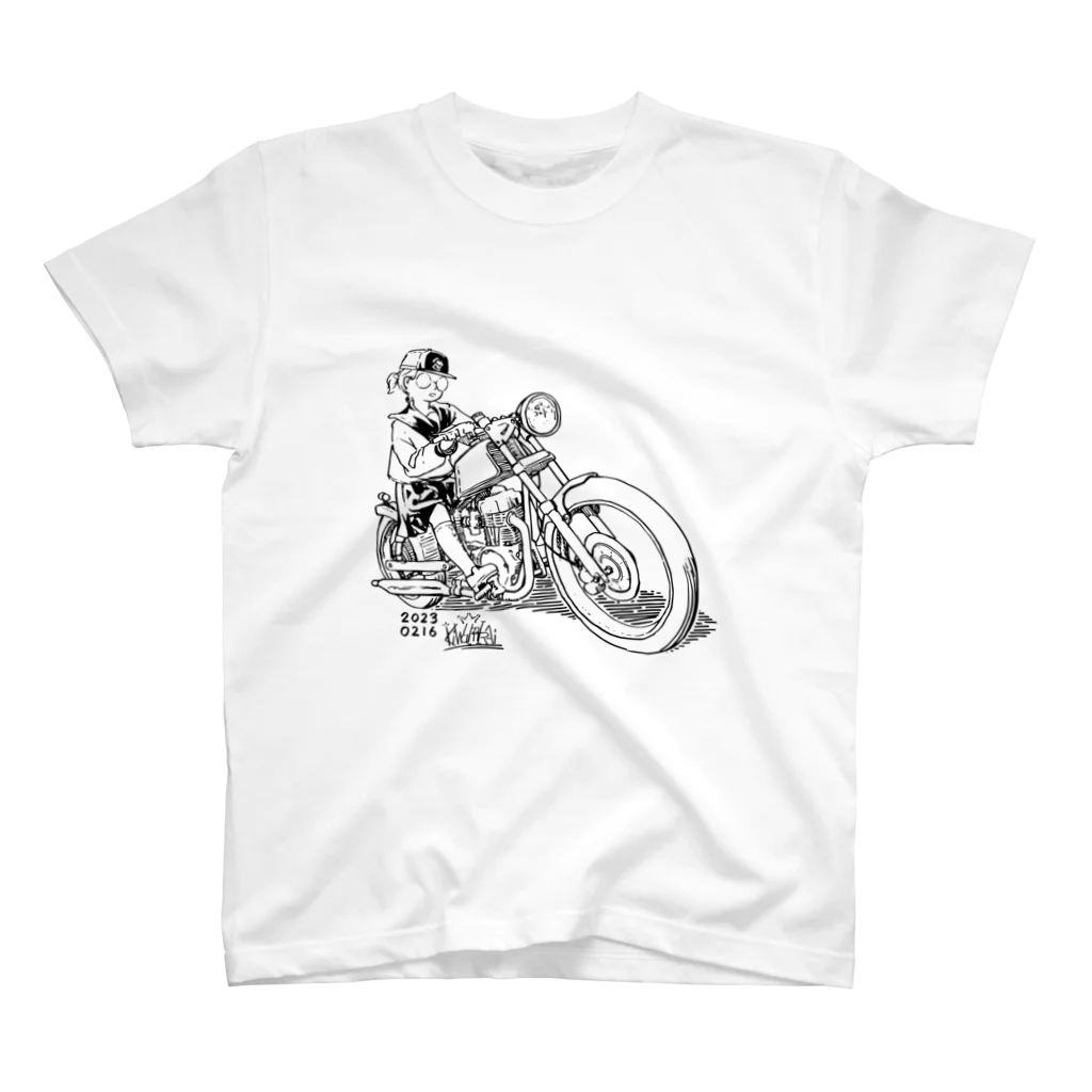 YAJIRUSHI MotorsのKiwaMirai Motorcycle Art #0011 Regular Fit T-Shirt