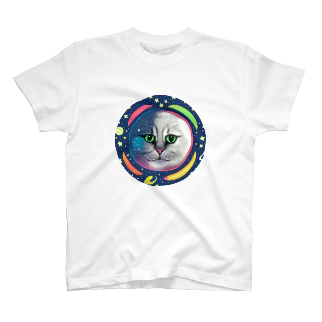 宇宙猫の宇宙猫 Regular Fit T-Shirt