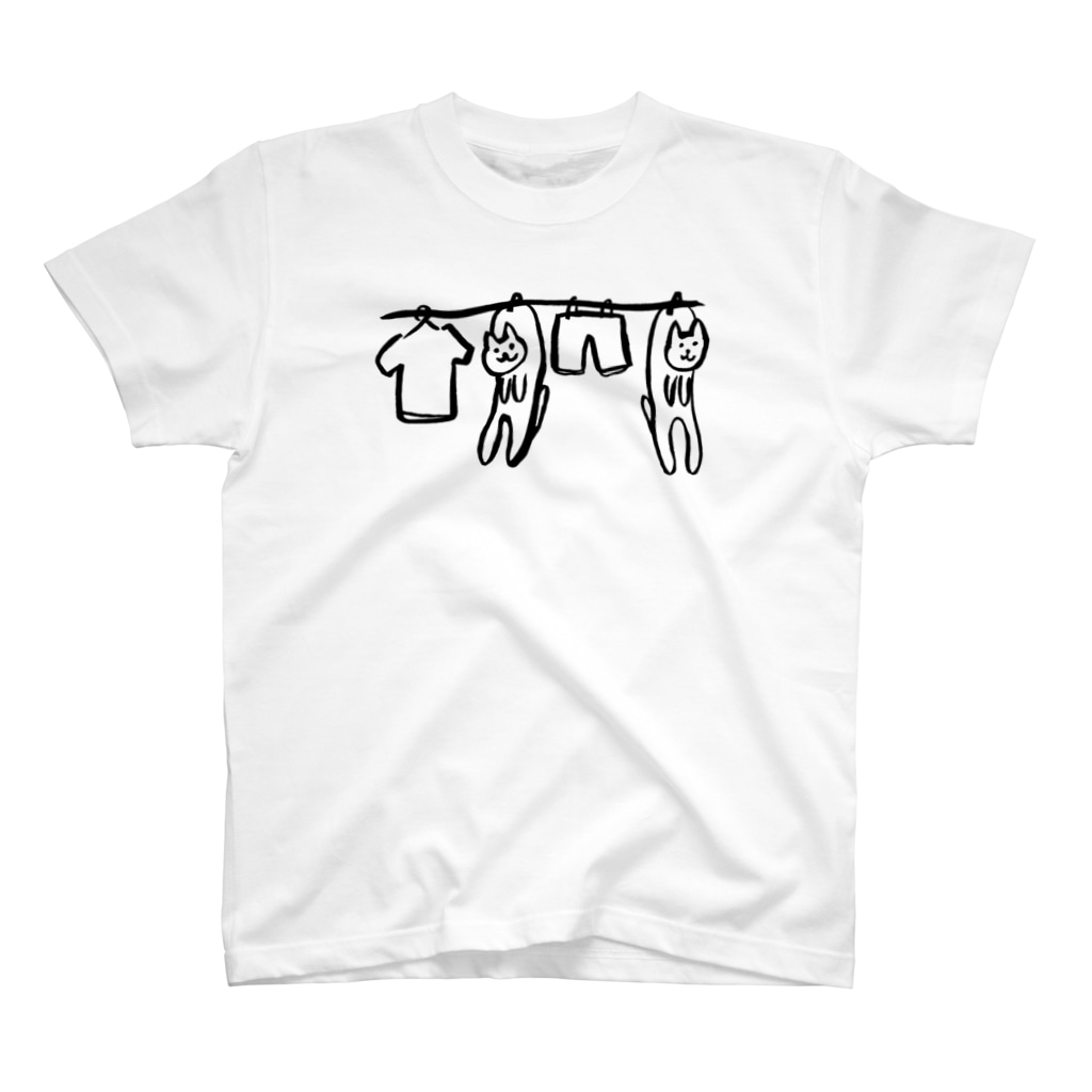 ねこポッポの干しねこ Regular Fit T-Shirt