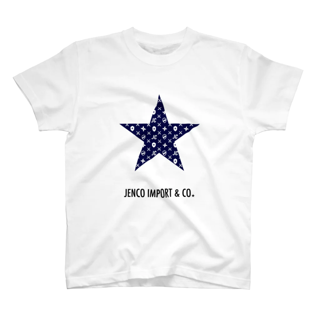 JENCO IMPORT & CO.のJENCO STAR -NAVY- スタンダードTシャツ