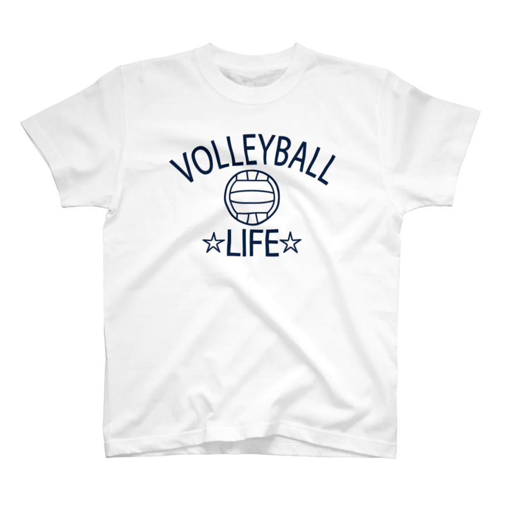 sports_tower スポーツタワーのバレーボール(volleyball)アイテム・デザイン・チームTシャツ・クラブTシャツ・排球・はいきゅう・得点・ボール・選手・ポジション・部活・スポーツ・シンプル・かっこいい・かわいい・チームワーク Regular Fit T-Shirt