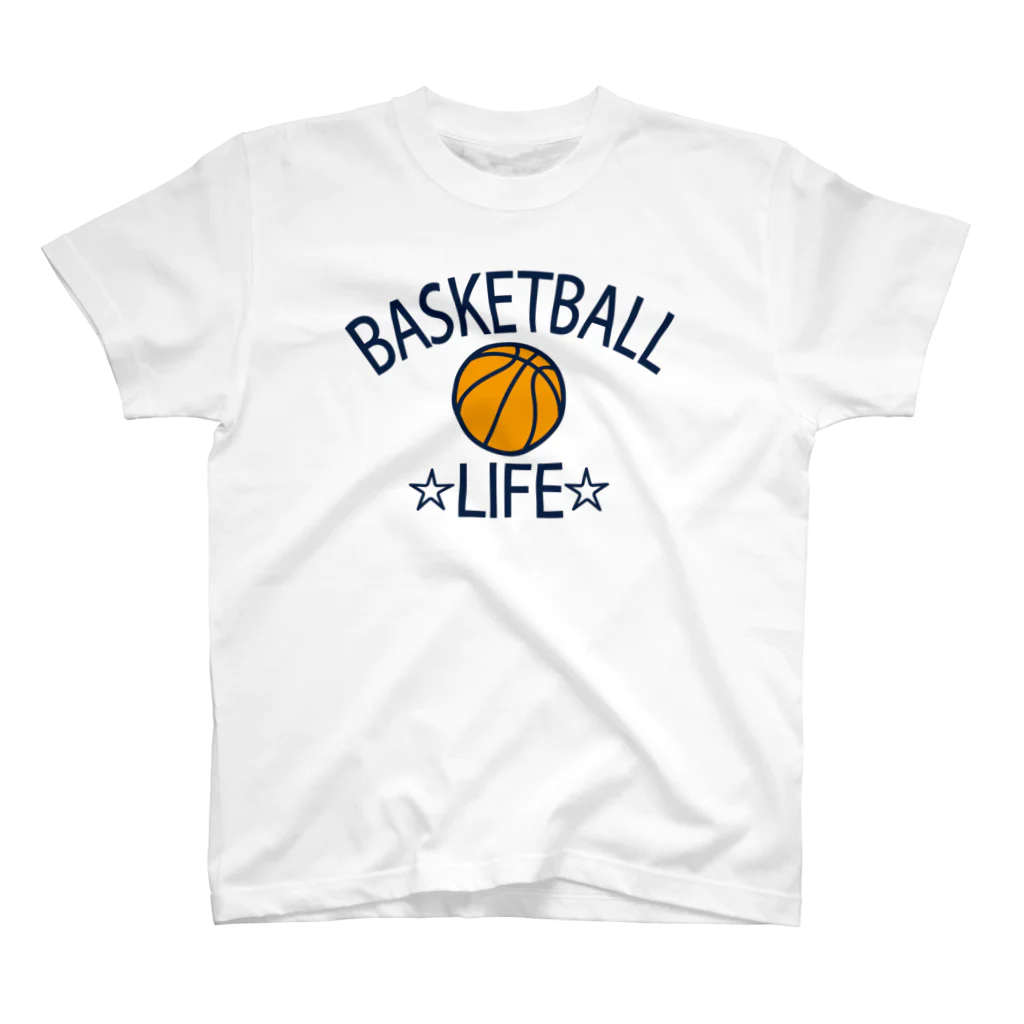 sports_tower スポーツタワーのバスケットボール(basketball)ライフ・アイテム・グッズ・Tシャツ・ボール・イラスト・部活・サークル・かっこいい・かわいい・シンプル・イベント・チームT・バスケットボール部・バスケ Regular Fit T-Shirt