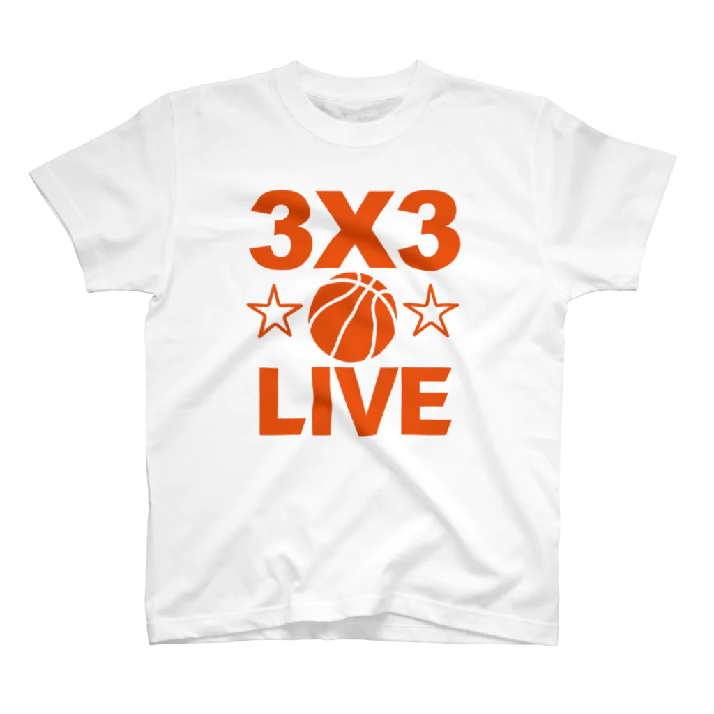 sports_tower スポーツタワーの3x3・オレンジ・スリーエックススリー・3人制バスケ・Tシャツ・アイテム・グッズ・ストリートバスケ・バスケットボール・スピーディーなバスケ・1試合10分間の21点ノックアウト・スポーツ・有望 Regular Fit T-Shirt