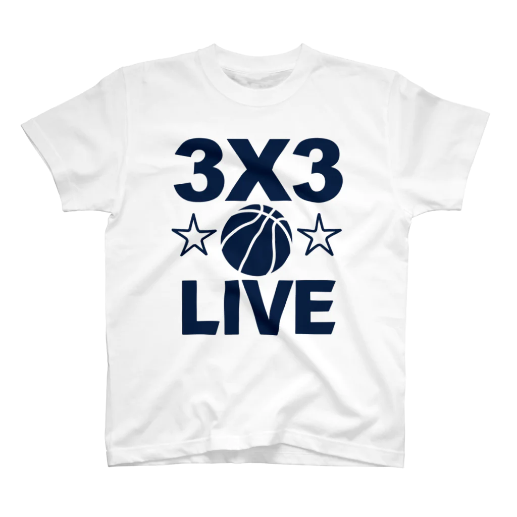 sports_tower スポーツタワーの3x3・スリーエックススリー・3人制バスケ・Tシャツ・アイテム・グッズ・ストリートバスケ・バスケットボール・スピーディーなバスケ・1試合10分間の21点ノックアウト・スポーツ・有望 スタンダードTシャツ