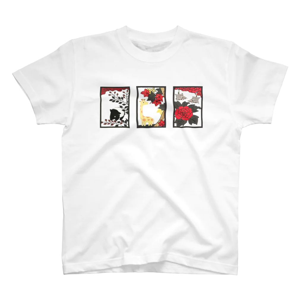 Red & Brack の猪鹿蝶？(透過Ver.) スタンダードTシャツ