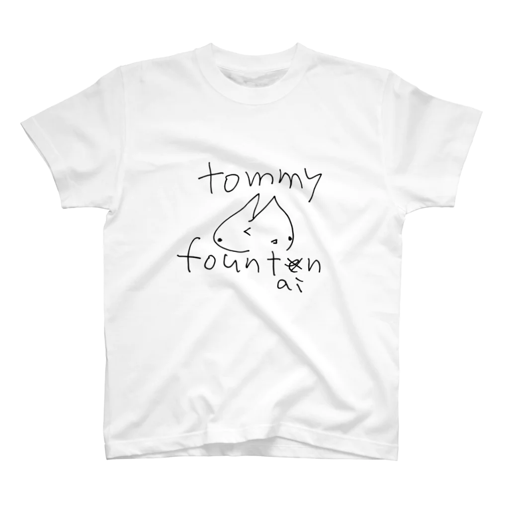 tommyfountainのrough tommy (black line) スタンダードTシャツ