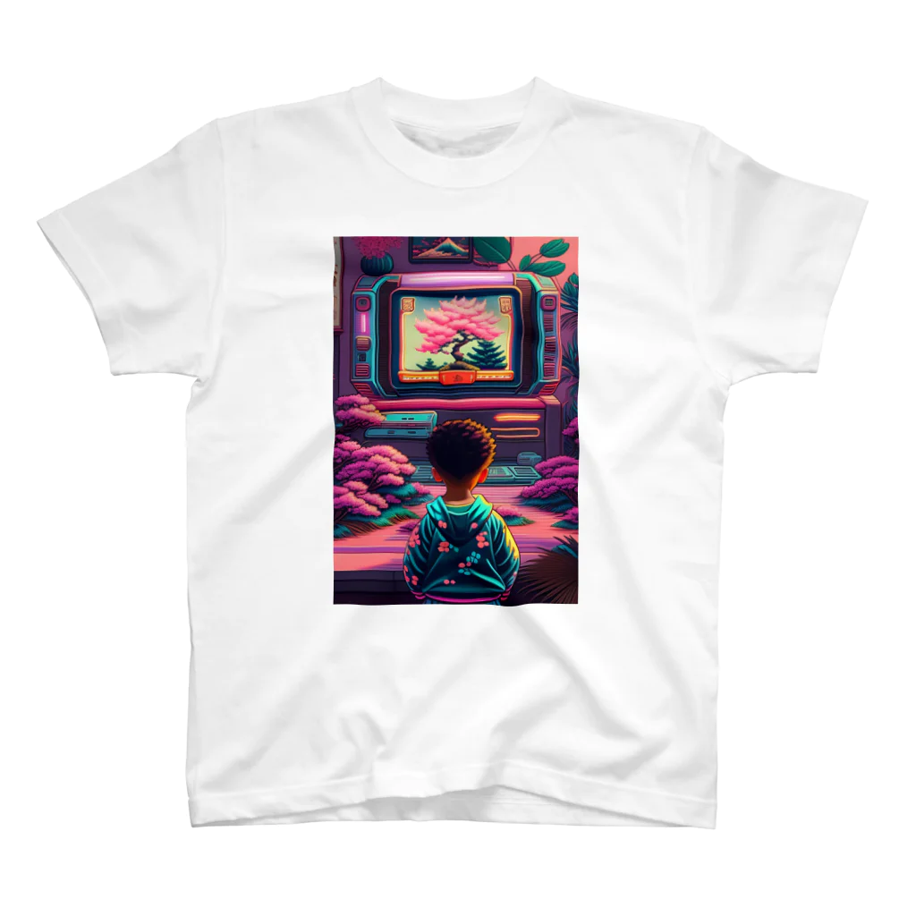 マッケンデジタルワールドのレトロでエモい盆栽育成ゲーム【lofiアート】 Regular Fit T-Shirt