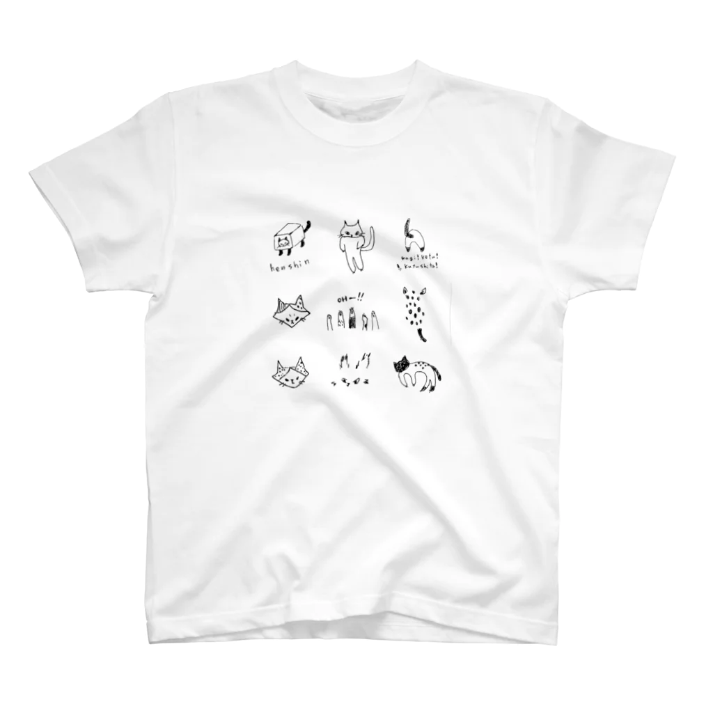 イロノカタチ ilonokatachiの猫いっぱいあってな Regular Fit T-Shirt