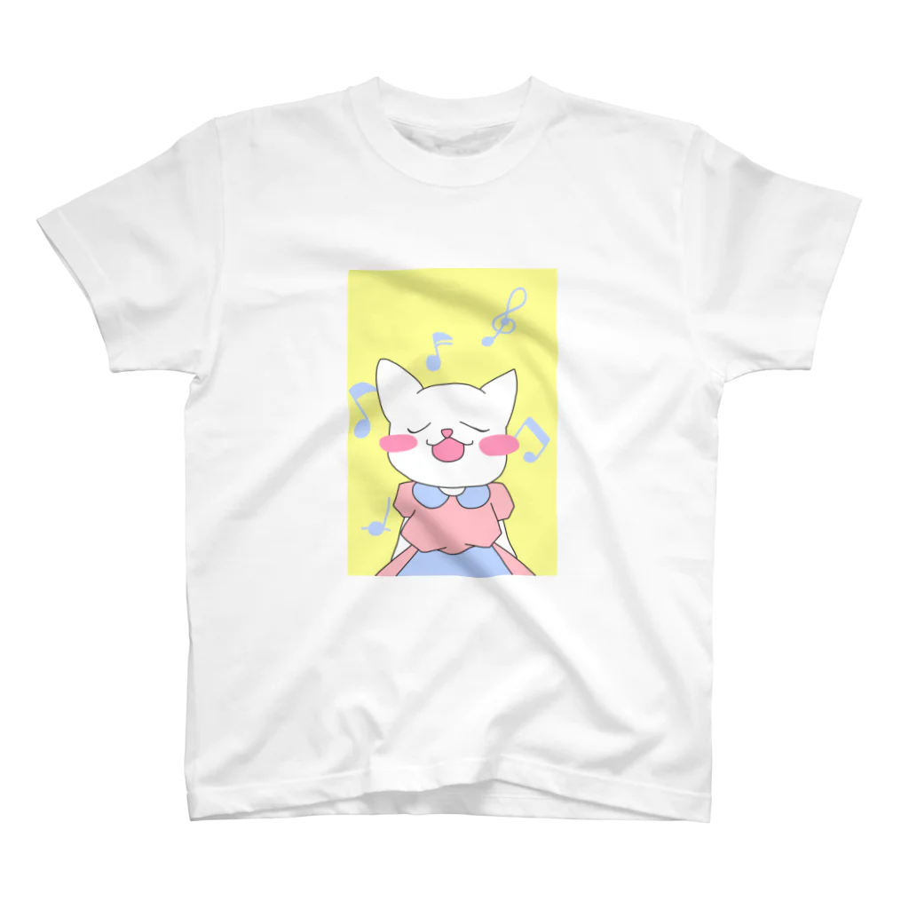 studio Leafの歌を歌う猫ちゃん スタンダードTシャツ