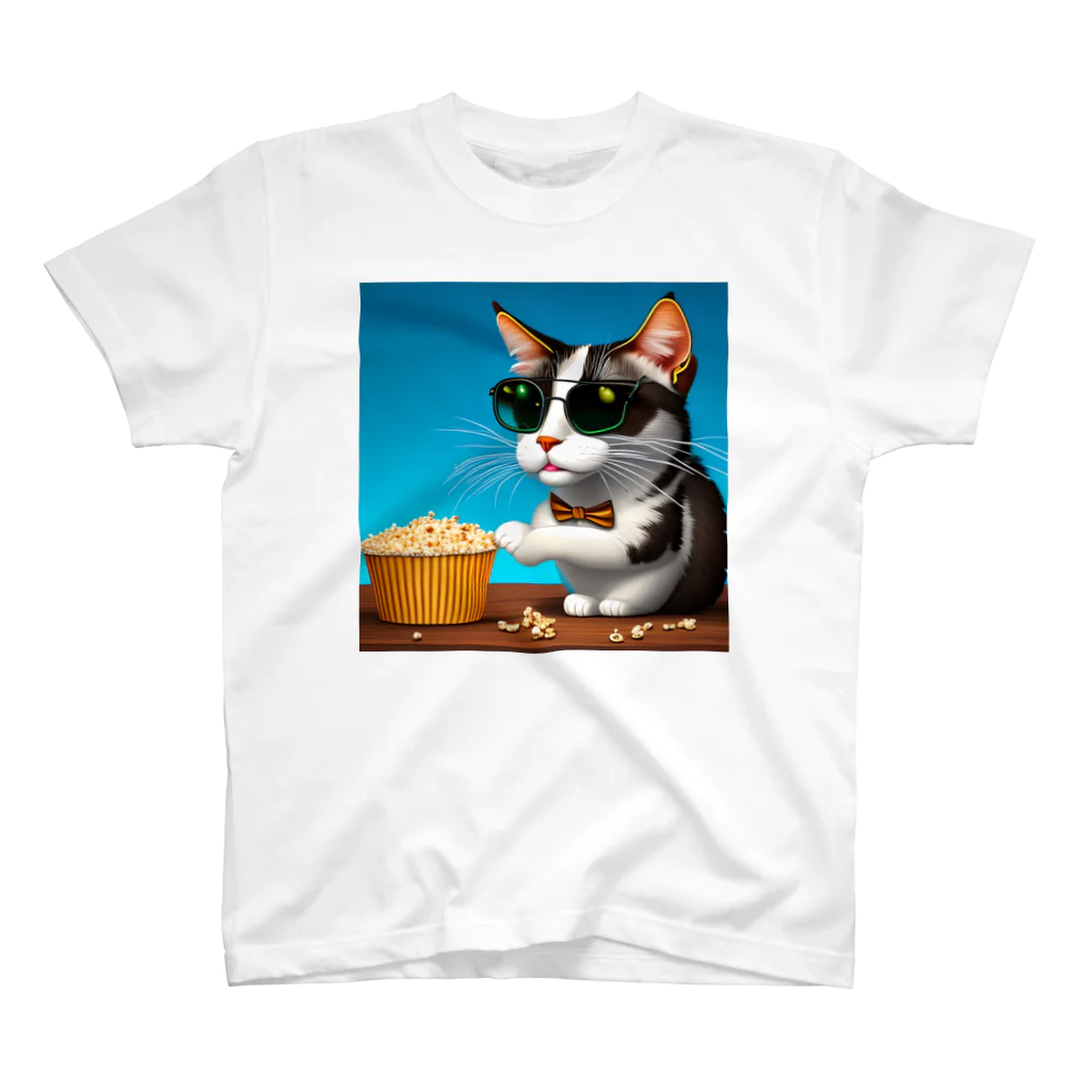 じょんすたいるのPopcorn Cat Regular Fit T-Shirt