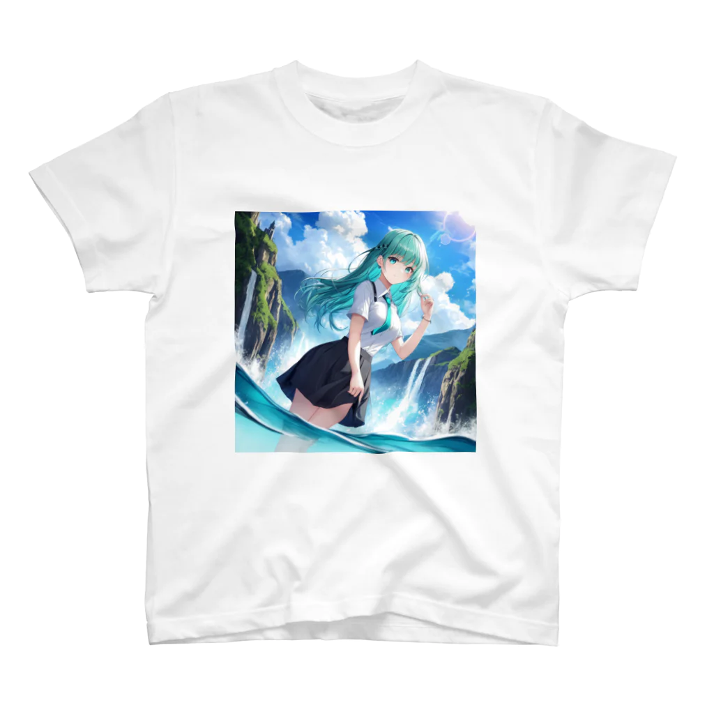 未来アニメスタジオのAIキャラクター Regular Fit T-Shirt