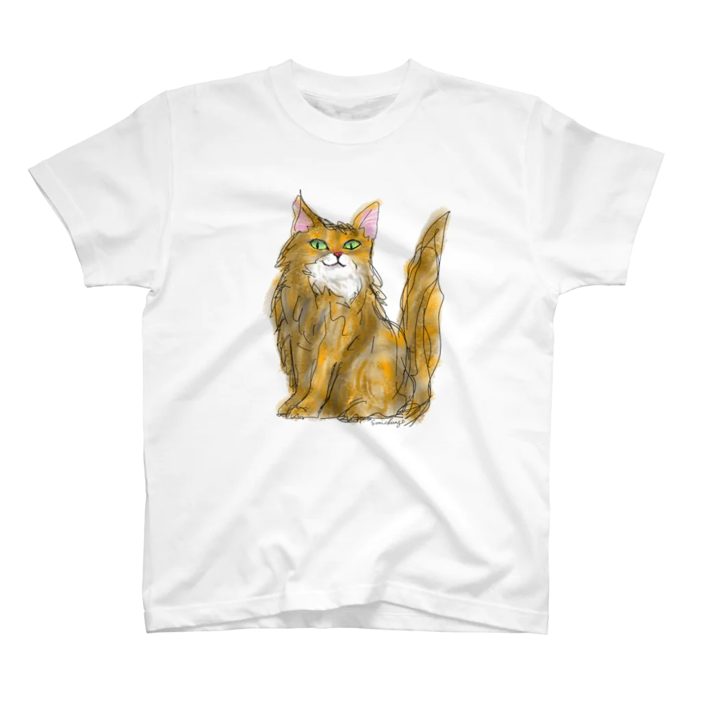 Crazy❤︎for Maincoon 猫🐈‍⬛Love メインクーンに夢中のソマリ🐾cat スタンダードTシャツ