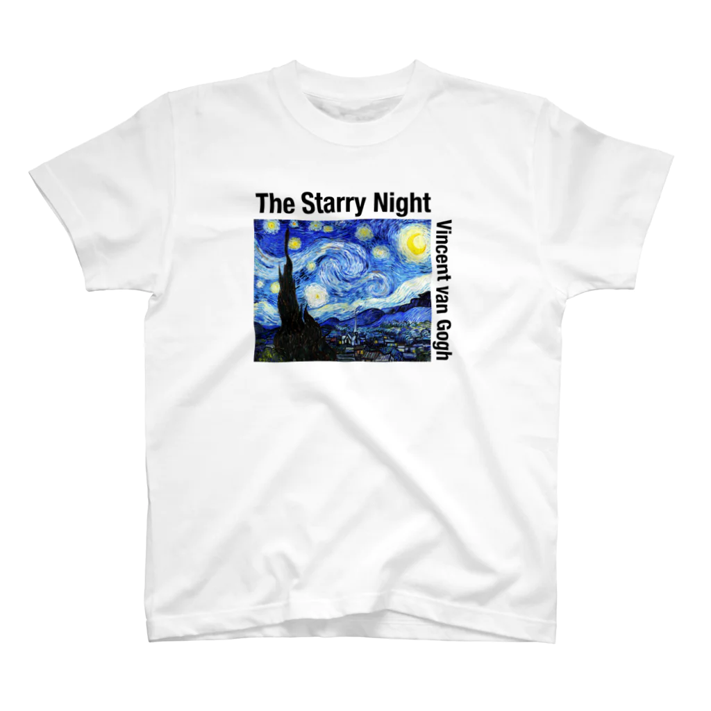 art-laboratory 絵画、芸術グッズのゴッホの星月夜 Tシャツ Regular Fit T-Shirt