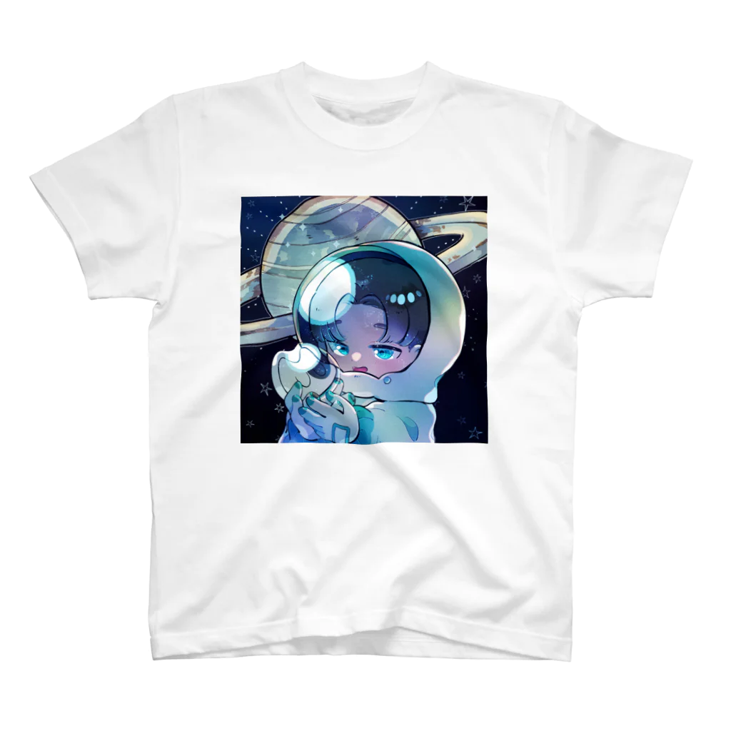 てきとのグッズ展の宇宙でも相棒と一緒！ スタンダードTシャツ