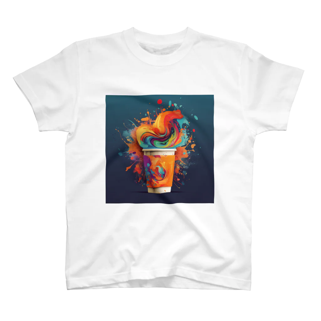 CoffeePixelのPixelBrew Cup（ピクセルブリューカップ） - クリエイティブな一杯で毎日を彩ろう スタンダードTシャツ