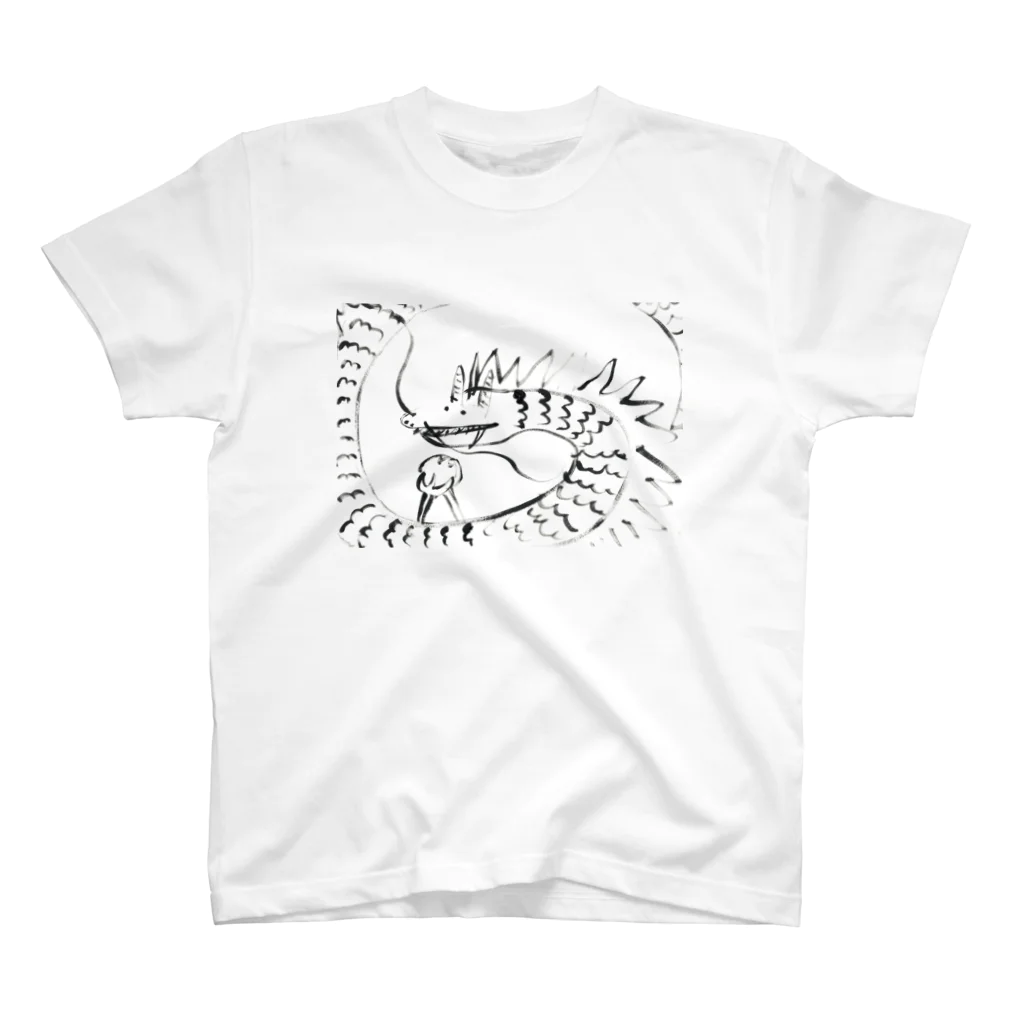 funny dragonのモノクロくん スタンダードTシャツ