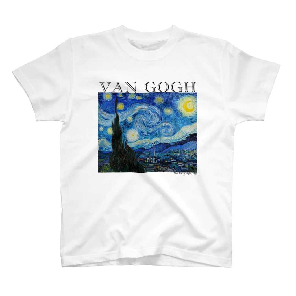 MUGEN ARTのゴッホ / 星月夜　The Starry Night 世界の名画 Regular Fit T-Shirt