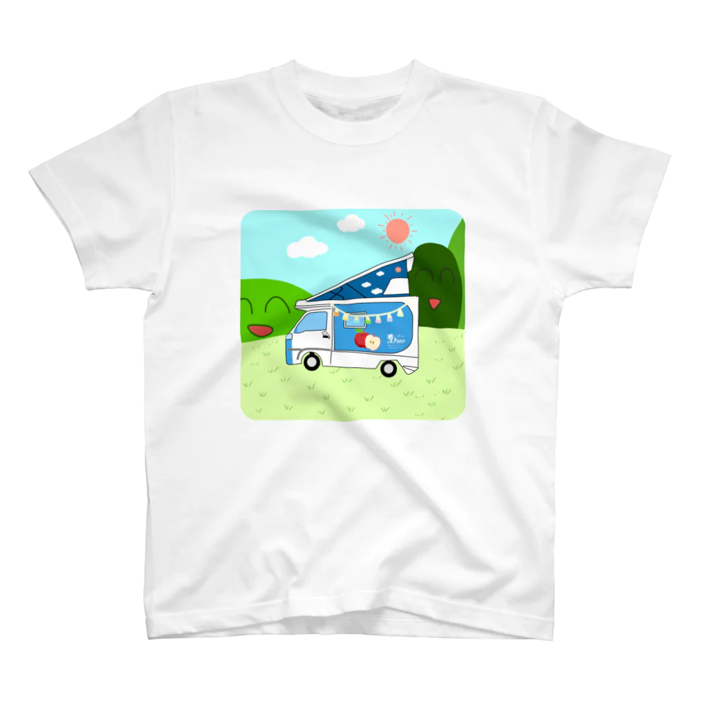 Fortune Campers そっくの雑貨屋さんのさおりんごちゃんのさおりん号でキャンプ気分 スタンダードTシャツ