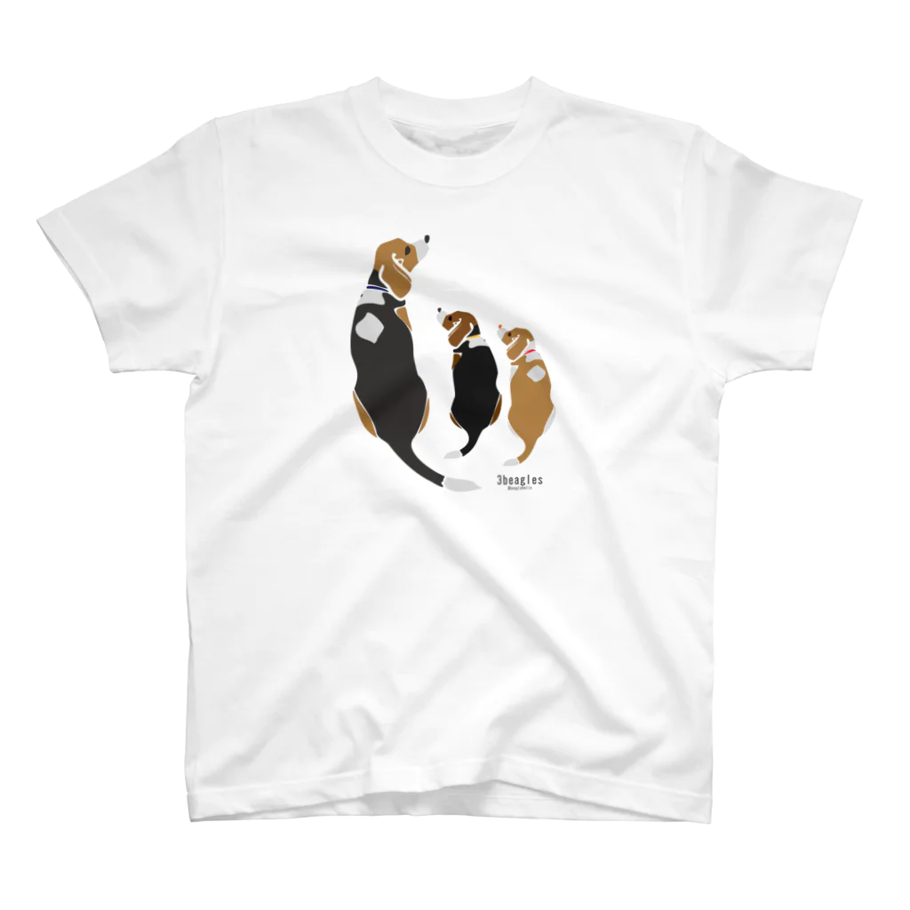 beagle meter the shopの3beagles #004 スタンダードTシャツ