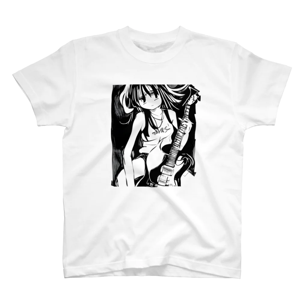 サトオのギター少女 guitar girl マンガイラスト風 Regular Fit T-Shirt