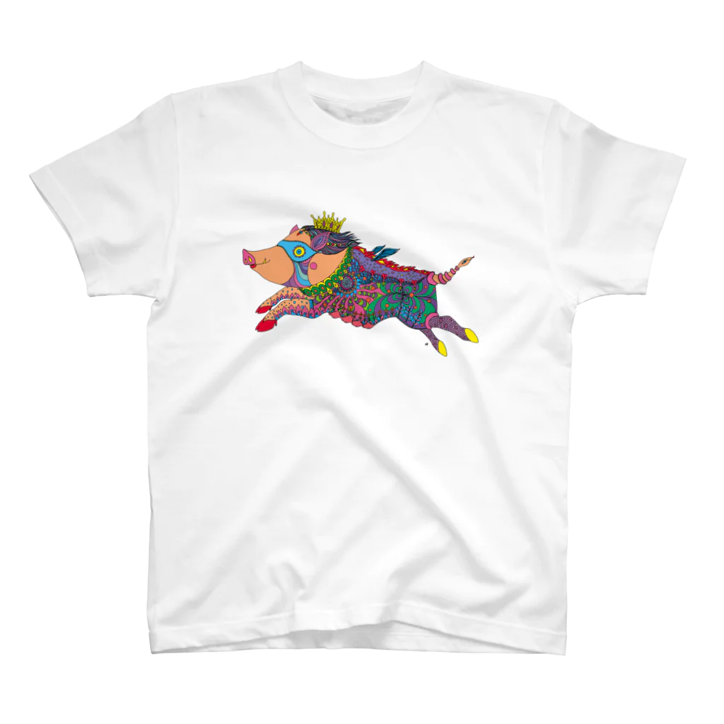 DokonecoのWhen Pigs Fly（豚が飛ぶ時） Regular Fit T-Shirt