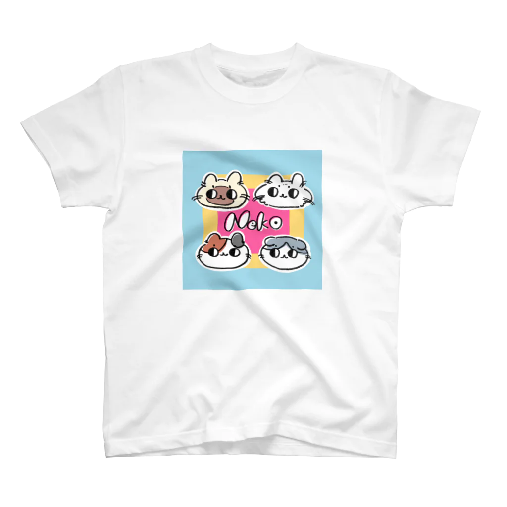 しめりけプラザのねこちゃんず スタンダードTシャツ