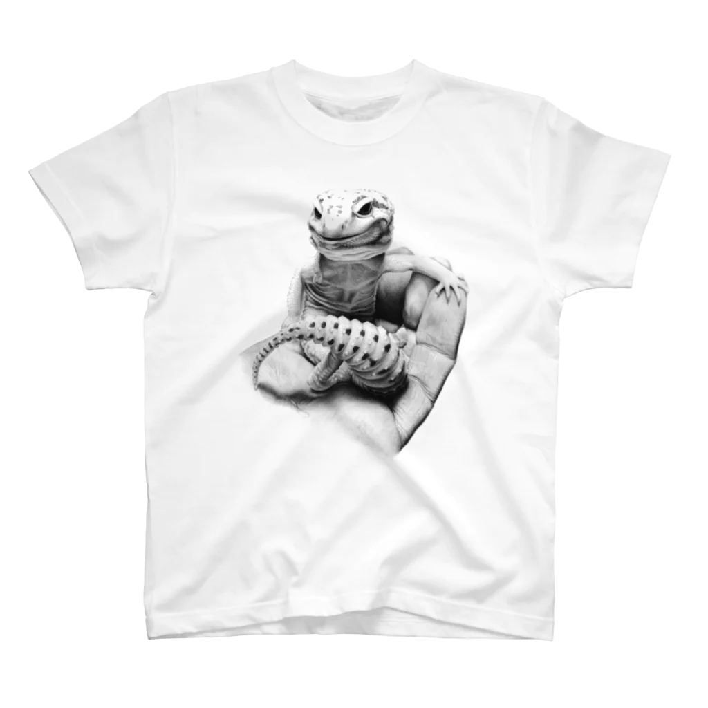 Pencil reptiles | 鉛筆の爬虫類達のヒョウモントカゲモドキ（レオパ） スタンダードTシャツ