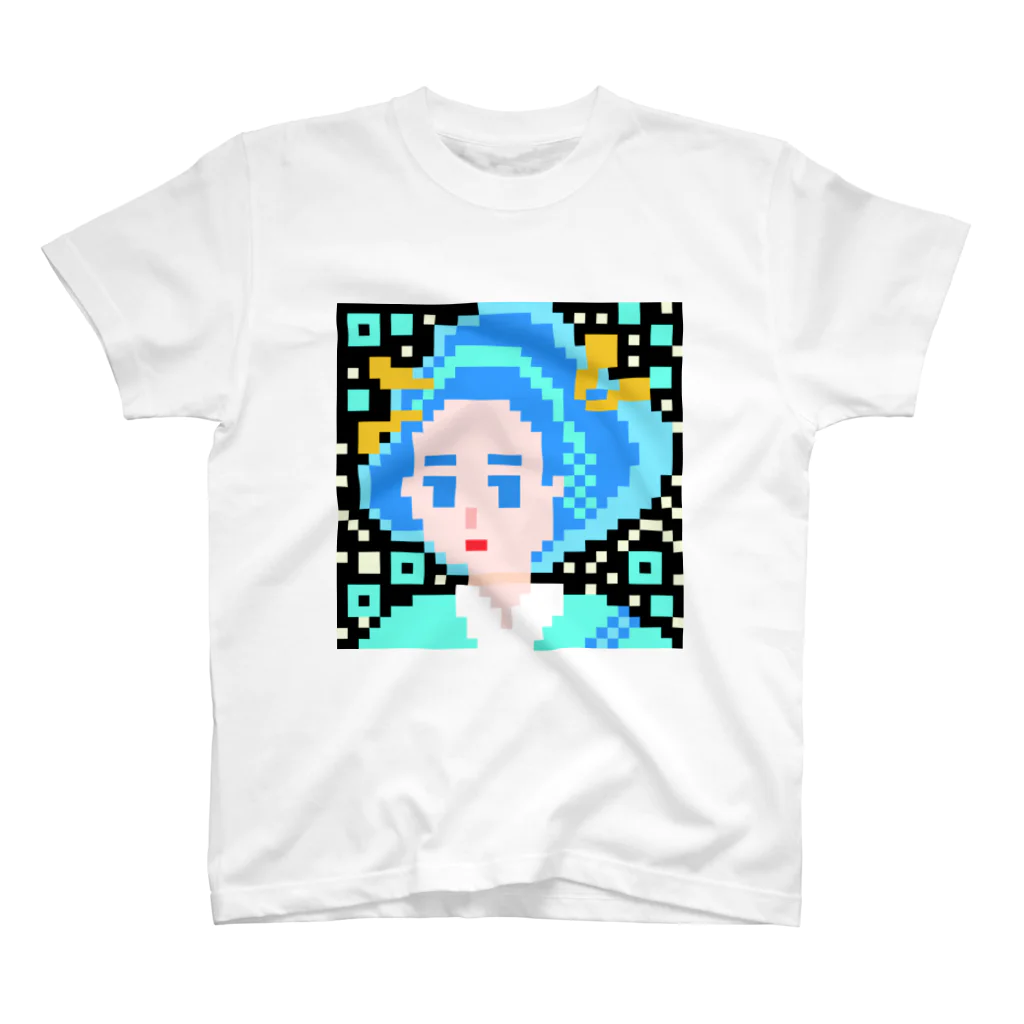 青天女AotennyoのPGC QRブルー Regular Fit T-Shirt
