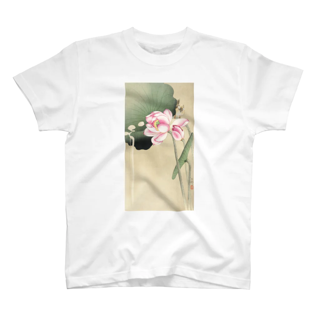 MUGEN ARTの小原古邨　蓮と雀　Ohara Koson / Songbird and Lotus スタンダードTシャツ