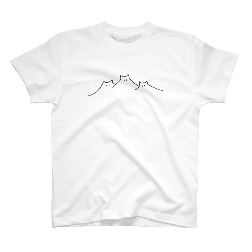 ねこやにわとりやのねこ連山 Regular Fit T-Shirt