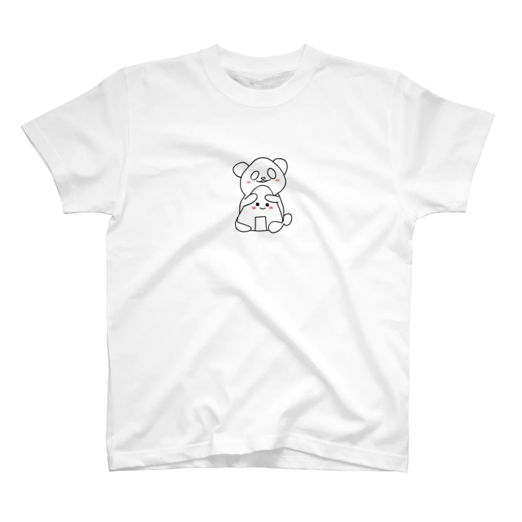 yukashiwariのおにぎりちゃんとパンダくん スタンダードTシャツ