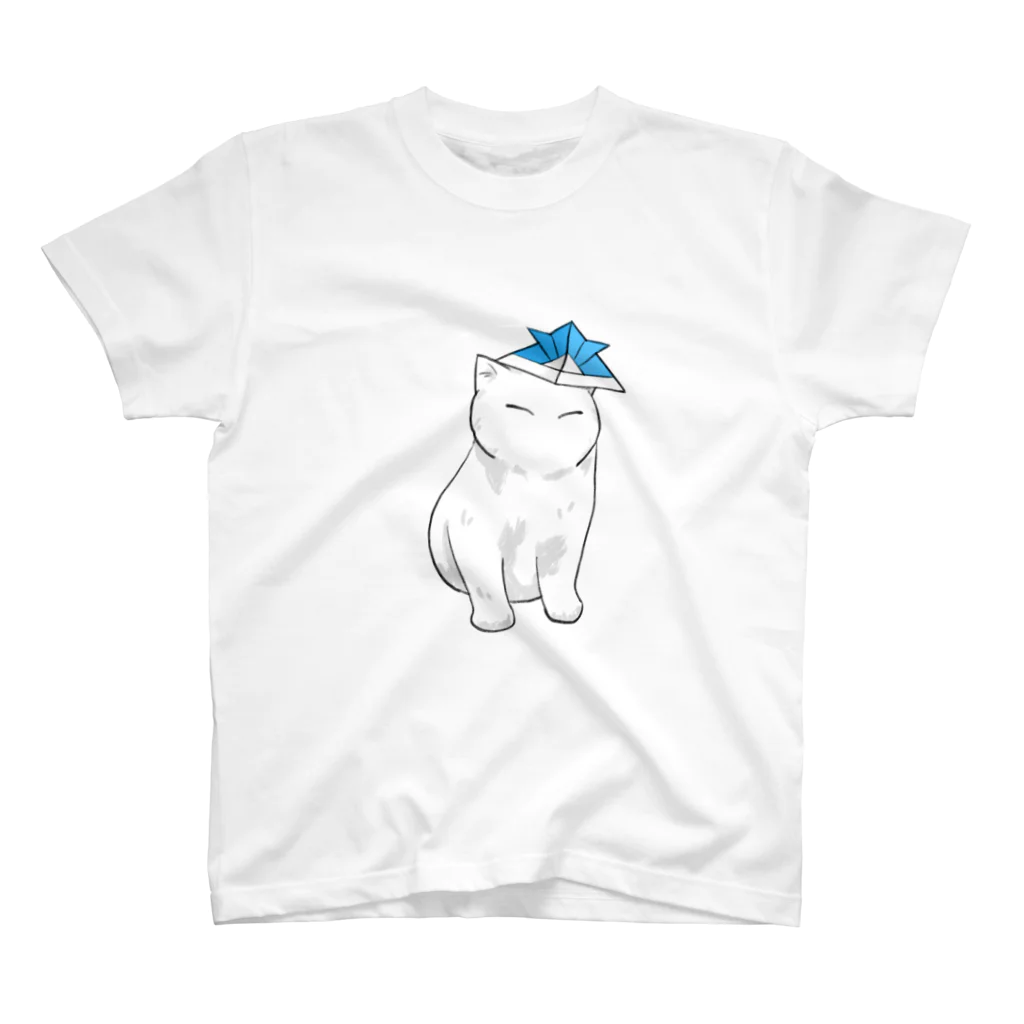 いろはにゃんこ堂のキメポーズの猫さん（兜バージョン） Regular Fit T-Shirt