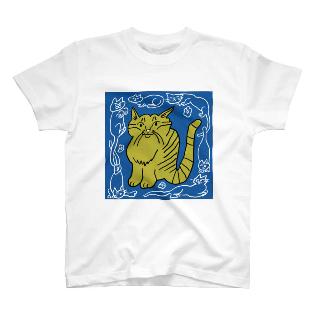 NEZAME ーねざめーの幸福の黄色いねこ Regular Fit T-Shirt