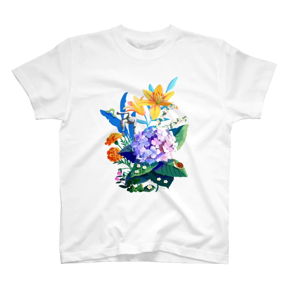 喫茶角砂糖の真昼の花畑 スタンダードTシャツ