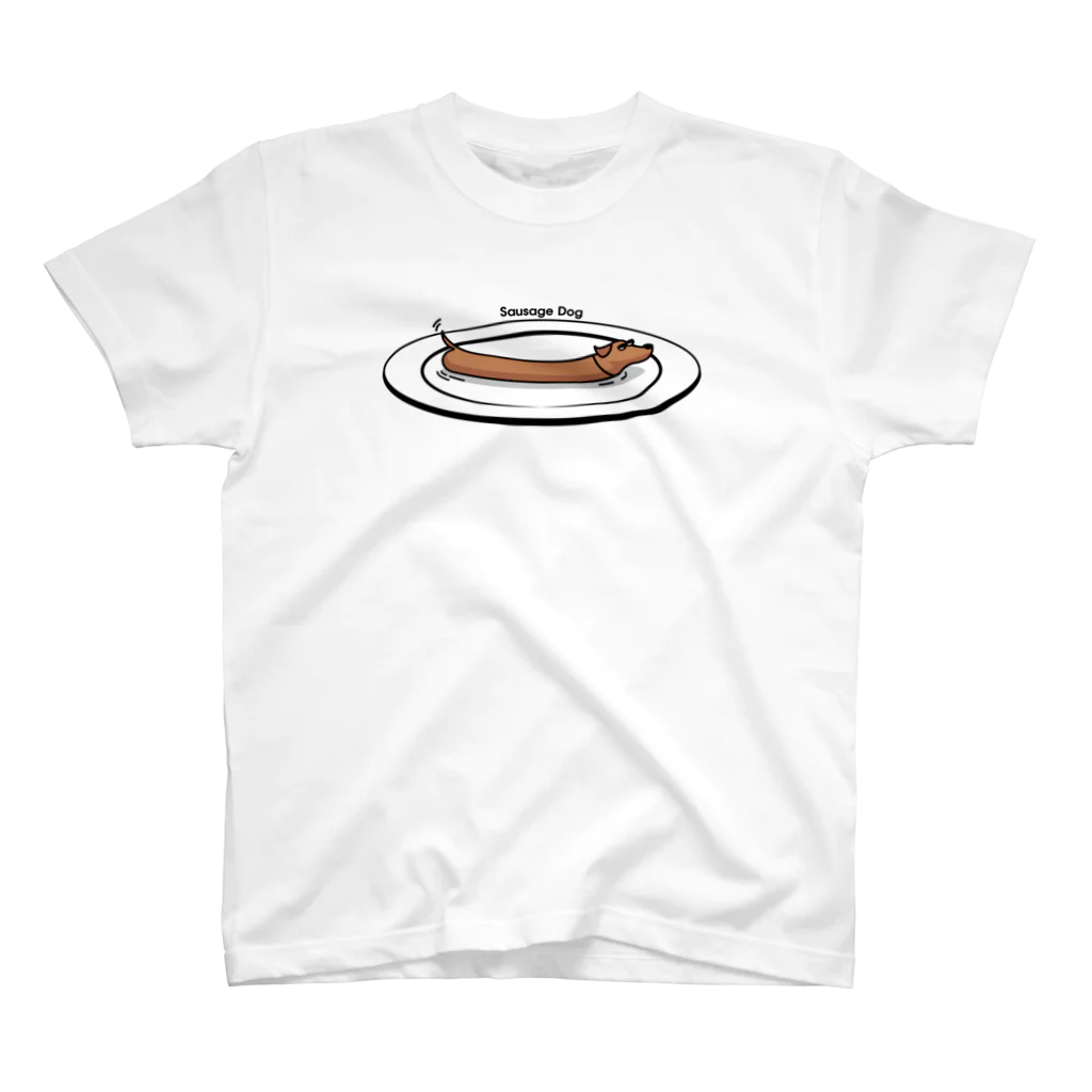 ODEN-YAのお皿の上のソーセージドッグ スタンダードTシャツ