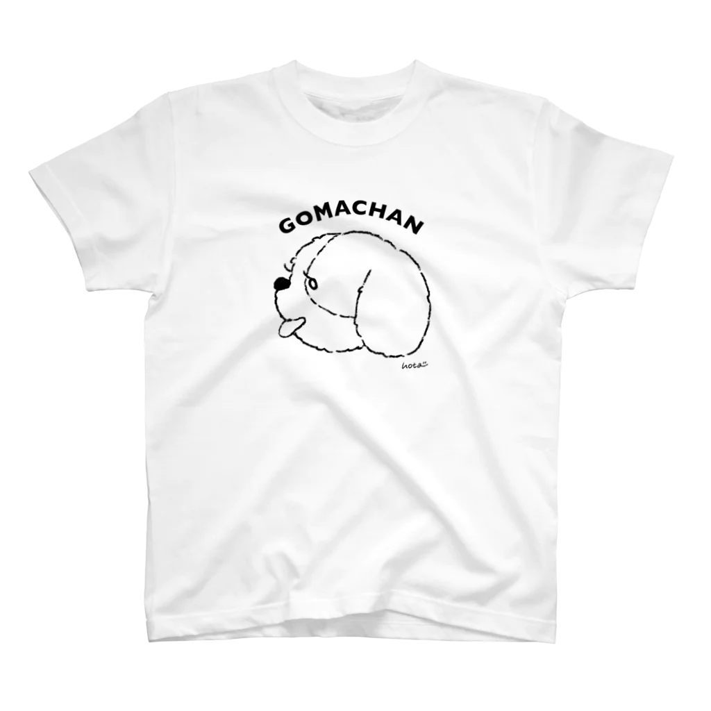 sleepy puppyのかわいい犬の横顔(ロゴ、サイン入り) スタンダードTシャツ