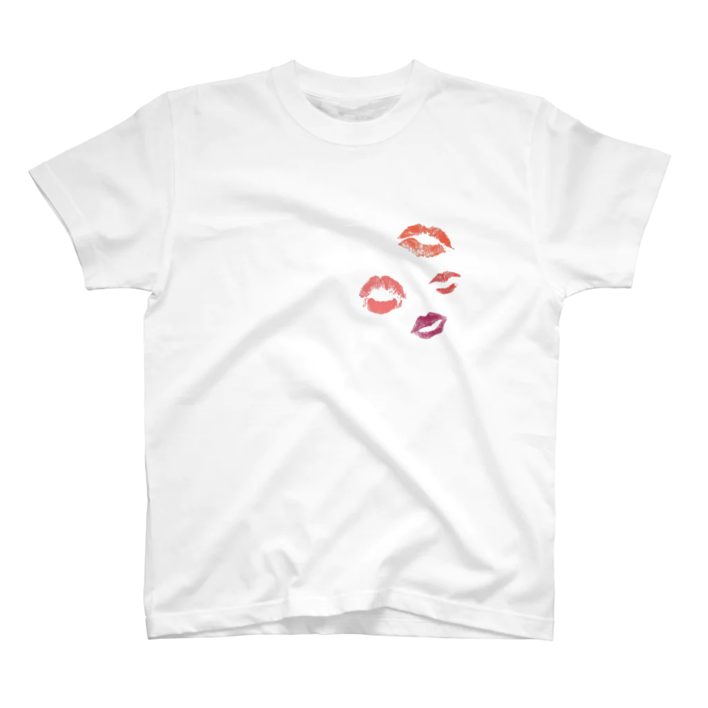 Cafe Lounge & Library pratimākrrm cĥā -ゆるやかな彫刻-のリップ💋 リップ💋 スタンダードTシャツ