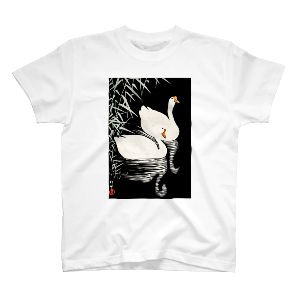 MUGEN ARTの小原古邨　芦に白鳥  Ohara Koson / Swan and Reeds Regular Fit T-Shirt