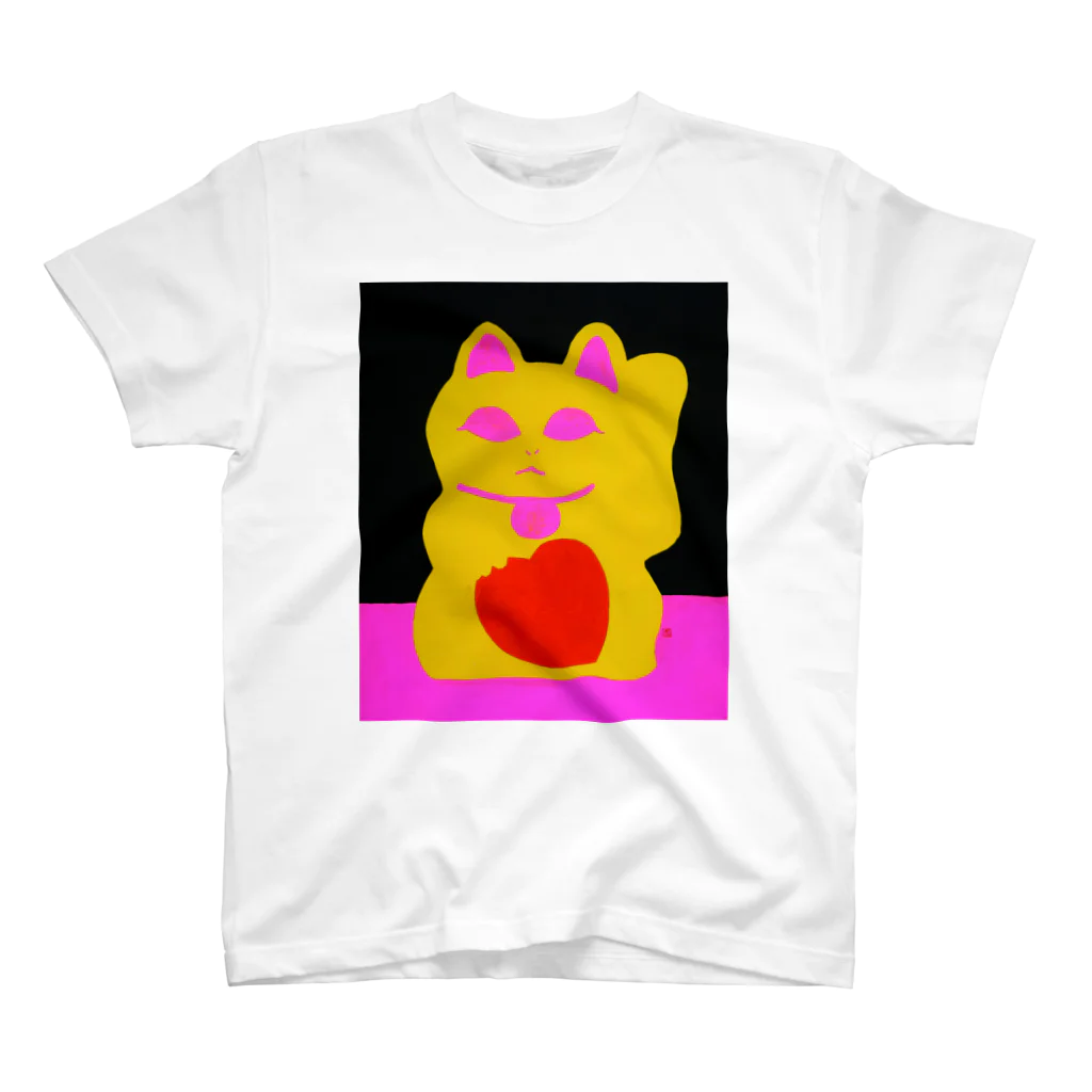 AceMori Galleryのlove neko /愛猫 Regular Fit T-Shirt